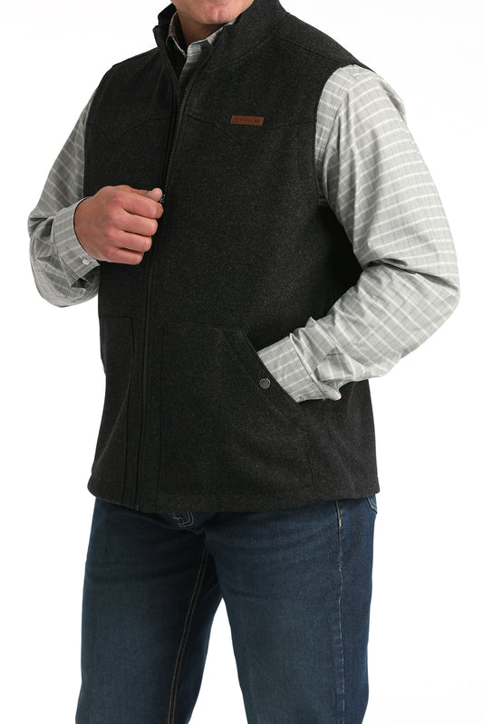 Cinch Men's Black Western Full Zip Vest