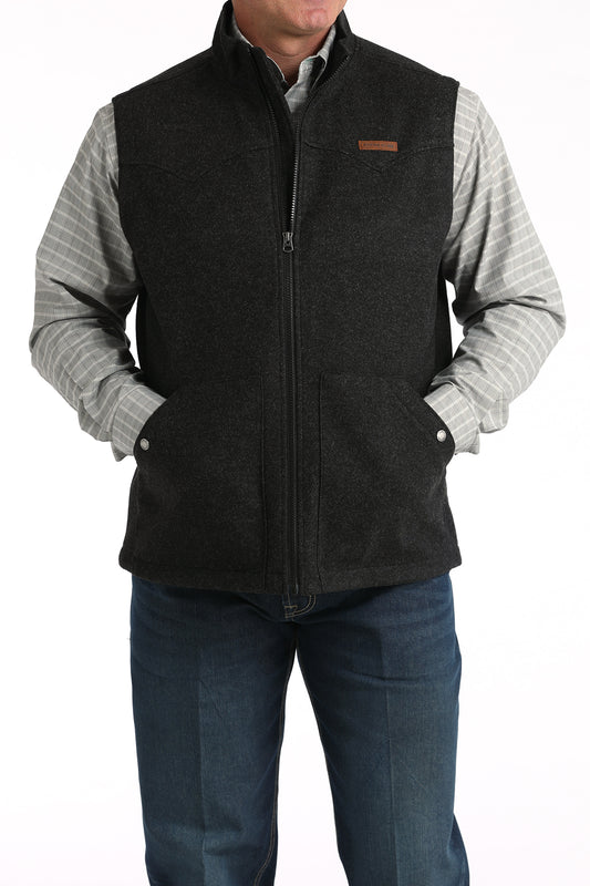 Cinch Men's Black Western Full Zip Vest