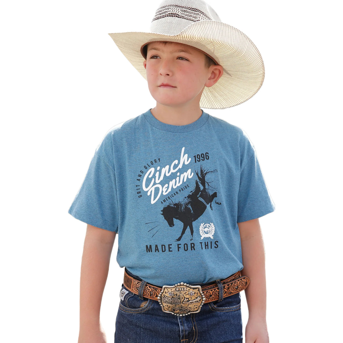 Cinch Boy's Grit and Glory Logo Graphic T-Shirt