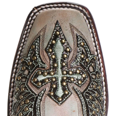 Corral Women's Turquoise Cross & Wings Overlay w/Studs Boots