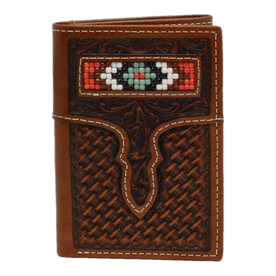 Double J Saddlery Men's Hand-Tooled Bifold Wallet