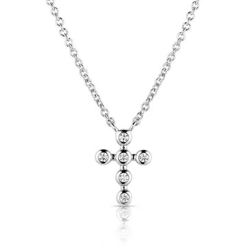 Montana Silversmiths Simple Belief Crystal Cross Necklace