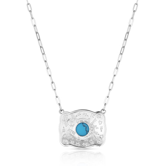 Montana Silversmiths Baby Blue Turquoise Buckle Necklace