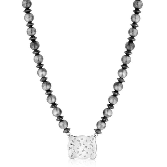 Montana Silversmiths Cowgirl Pearls Buckle Necklace