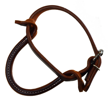 Rolled Dark Oil Leather Night Latch