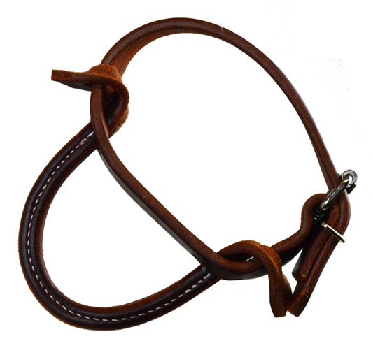 Rolled Dark Oil Leather Night Latch