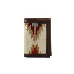 Nocona Aztec Rug Brown Trifold Wallet