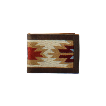 Nocona Brown Aztec Rug Wallet Money Clip Style