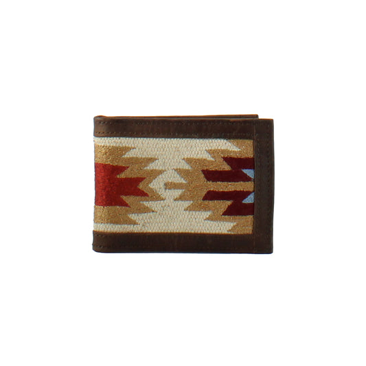Nocona Brown Aztec Rug Wallet Money Clip Style