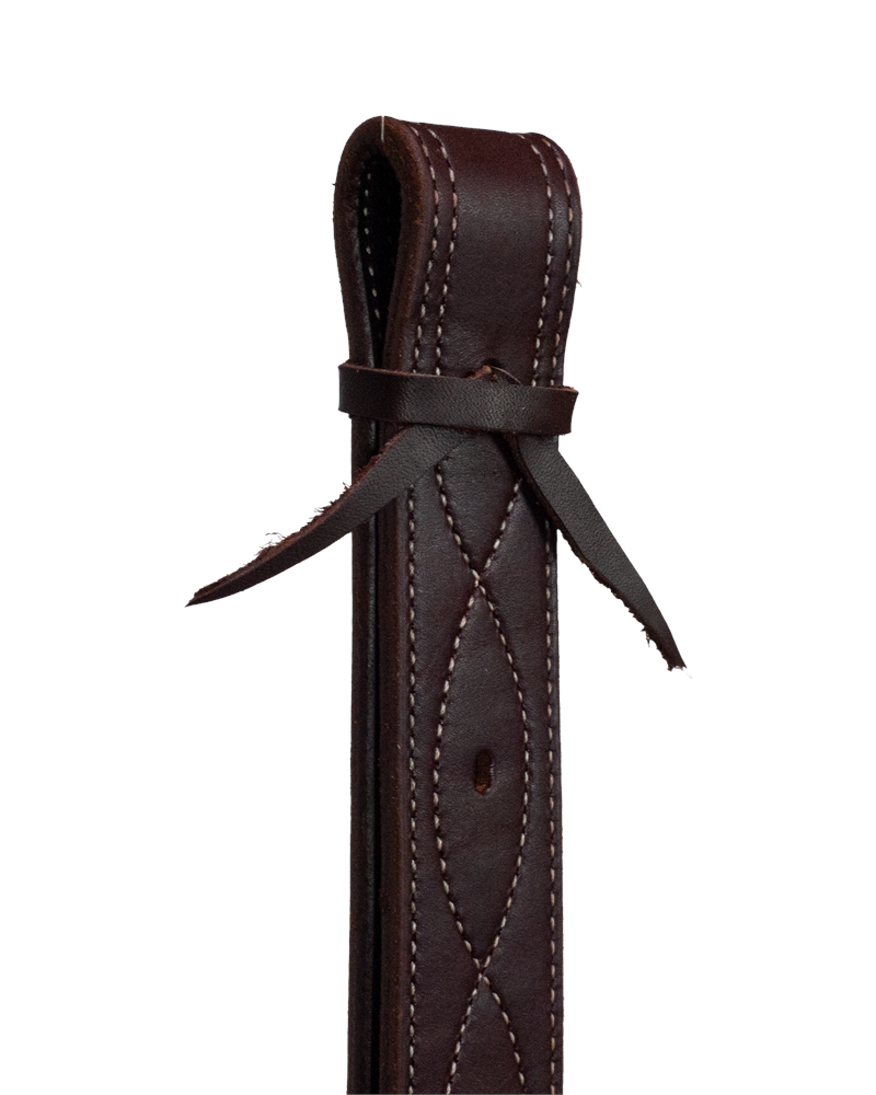 Stitched Latigo Dark Oil Leather Off Billet