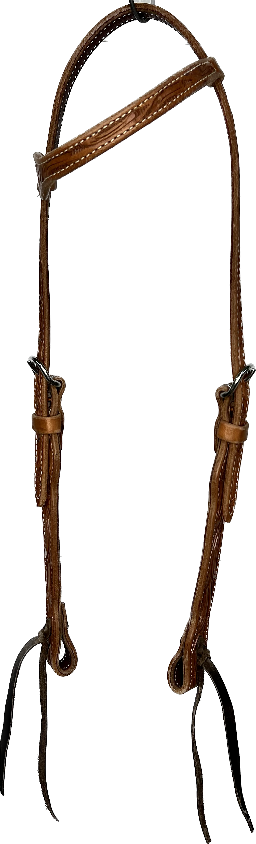 Cactus Saddlery Floral Tooled One Ear Headstall