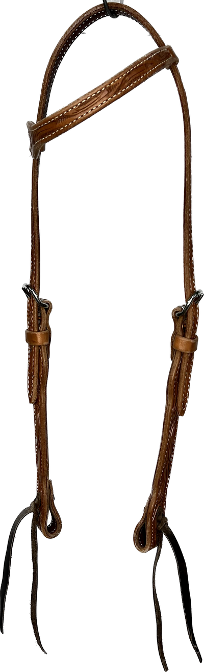 Cactus Saddlery Floral Tooled One Ear Headstall