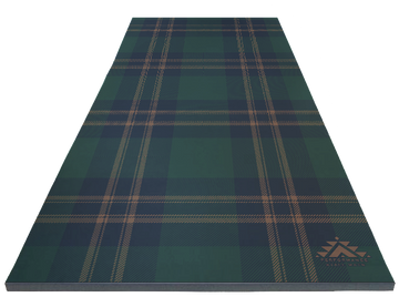 Portable Stall Mat Hunter Green Plaid Design 5x10