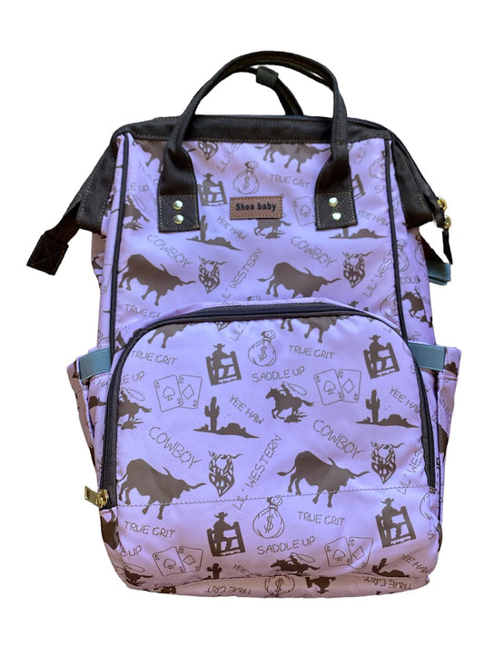 Shea Baby Pink Wild West Diaper Bag