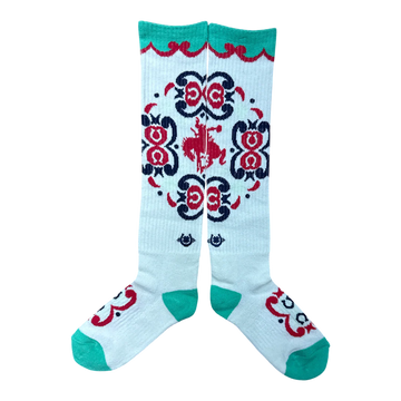 Ranch Glam Teal Performance Boot Socks