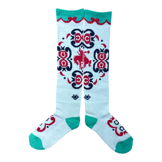 Ranch Glam Teal Performance Boot Socks