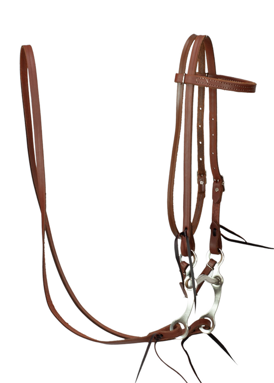 Complete Oiled Leather Pony Bridle w/Curb Bit