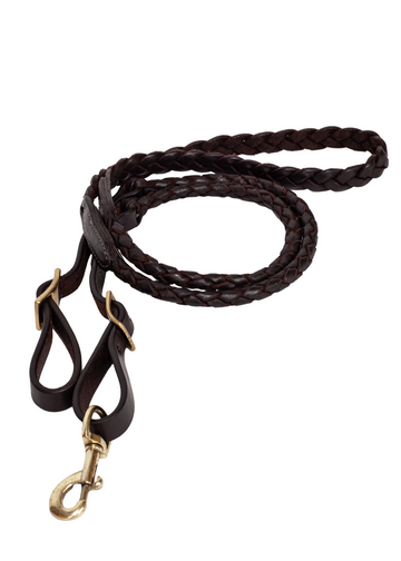 Flat & Round Braided Leather Competition Rein