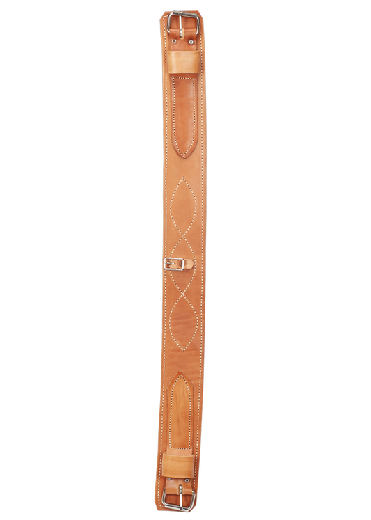 3" Stitched Natural Leather Rear Girth