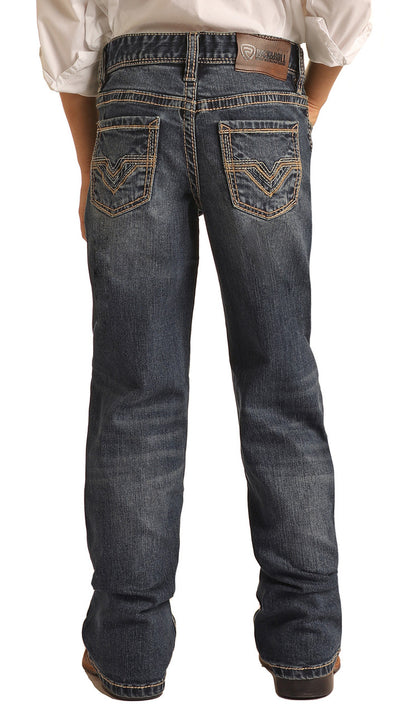 Rock & Roll Boy’s Relaxed Tapered Stretch Bootcut Jeans