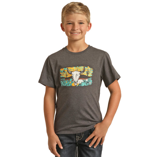 Rock & Roll Boy’s Cow Skull Graphic Tee