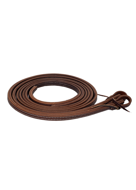 Doubled & Triple Stitched 5/8" Dark Oil Split Reins