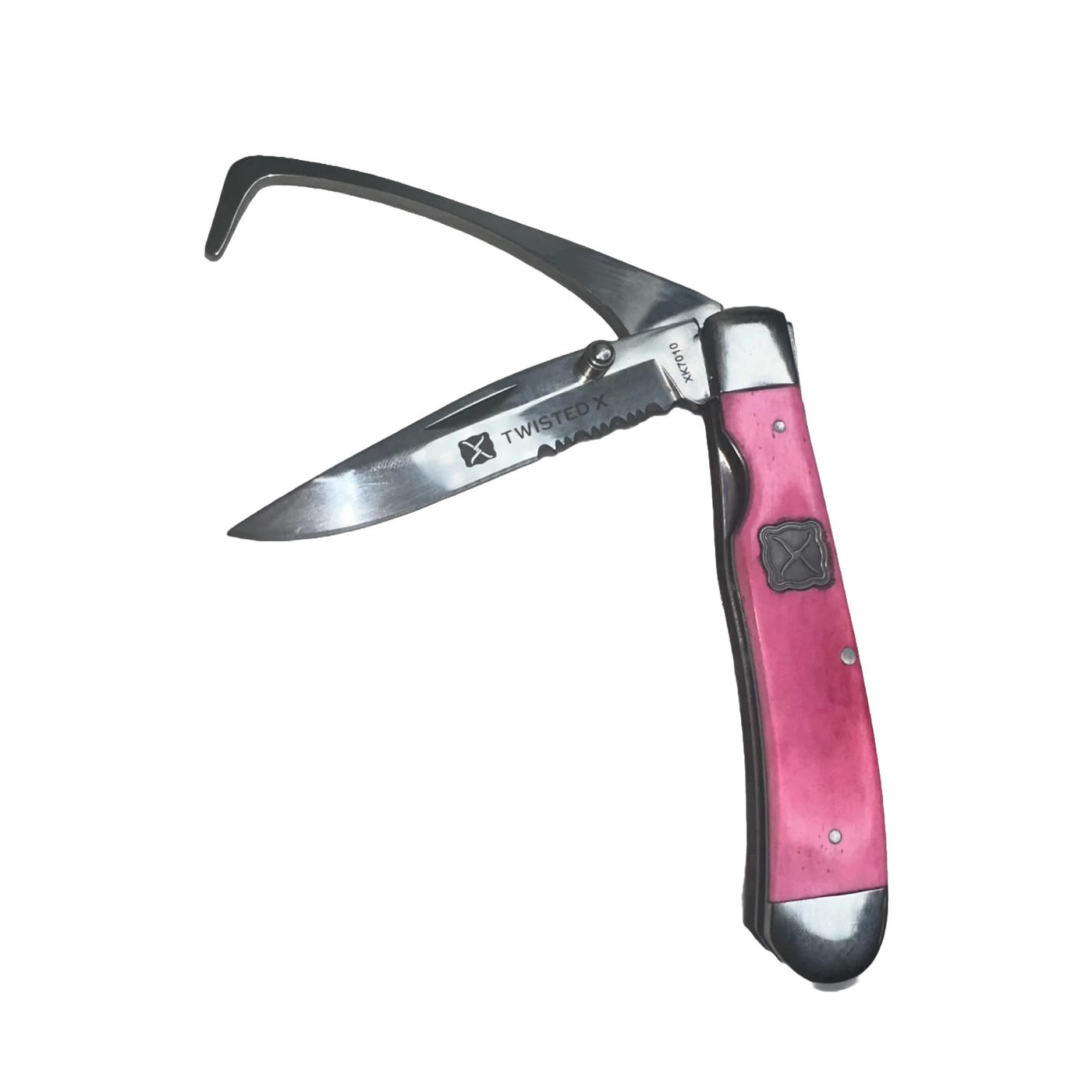 Twisted X Hoof Pick Serrated Pink Pocket Knife