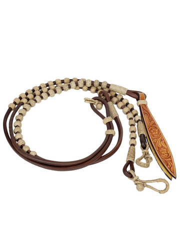 Leather & Rawhide Knots Romal Reins-54"