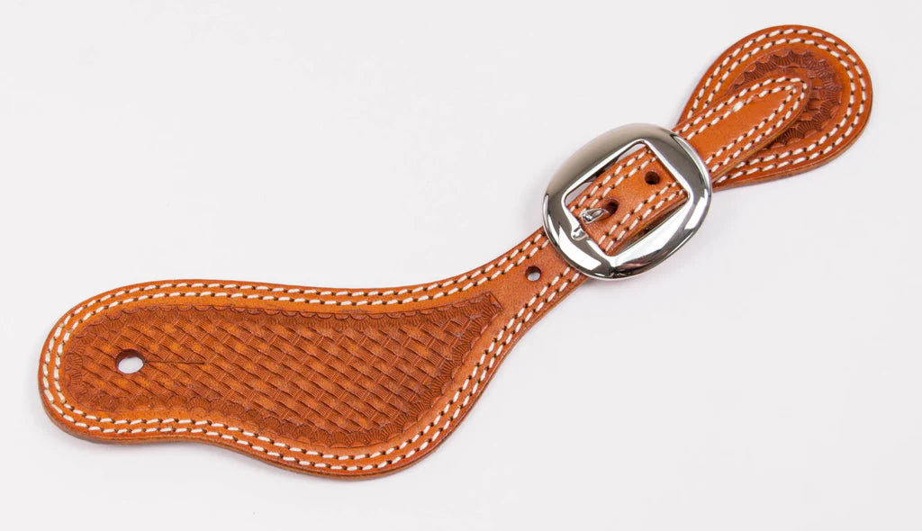 Cowboy Chrome Women's Basket Weave Spur Straps