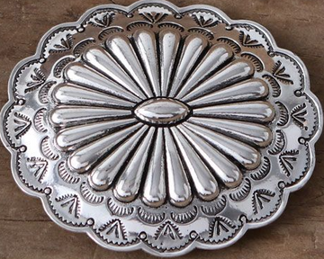 West & Co. Women's Silver Concho Buckle/Scarf Slide