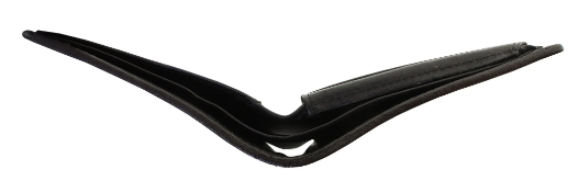 Double J Saddlery Black Ostrich Print Bifold Wallet