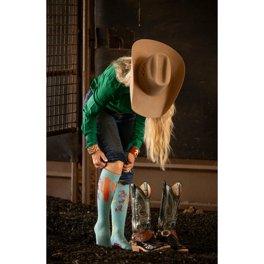 Take the Risk Turquoise Performance Boot Socks