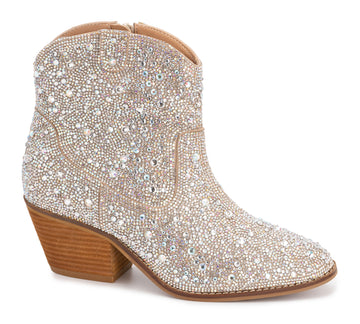 Hey Girl Shine Bright Clear Rhinestones Boots