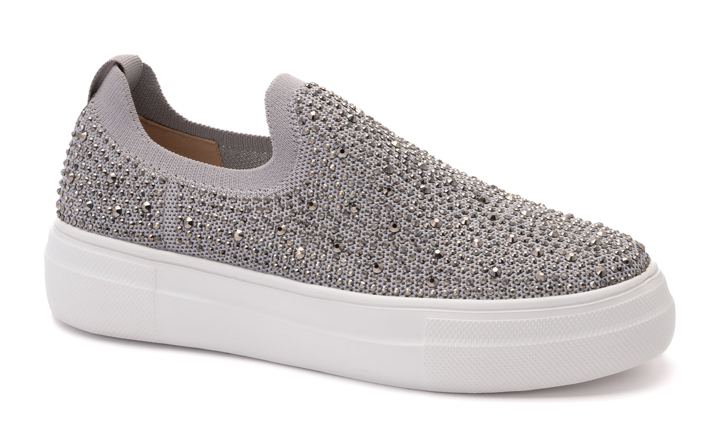 Corkys Women's Swank Shoes in Grey Crystals