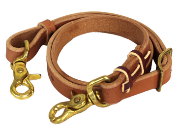 3/4" Natural Harness Leather Tie Down Strap