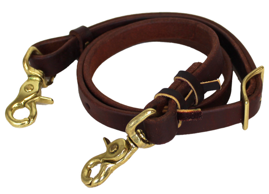 3/4" Dark Oil Harness Leather Tie Down Strap