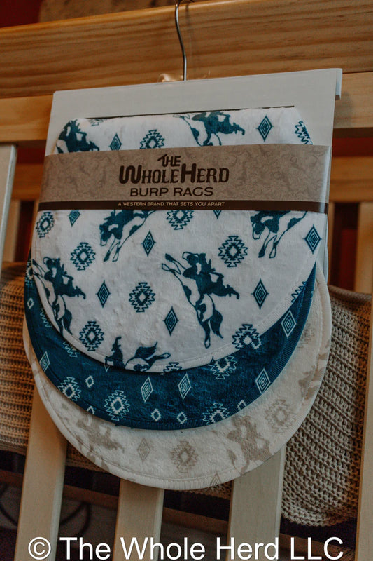 The Whole Herd Cowbabe Bibs-3 Pack