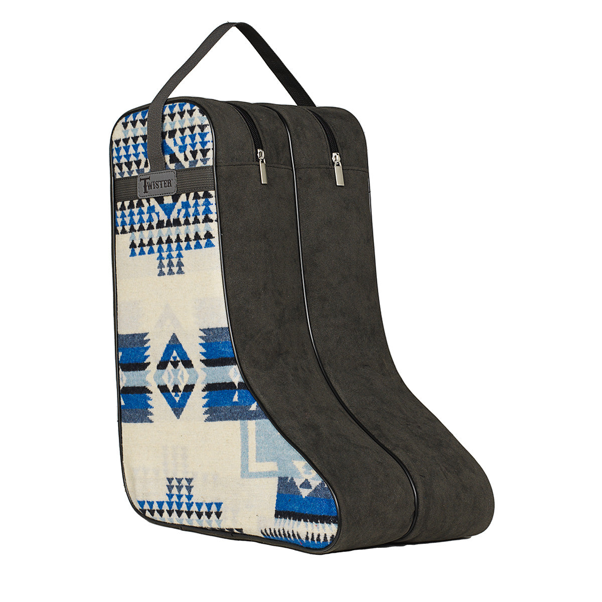 Twister Southwestern Blue/Grey Fabric Boot Bag