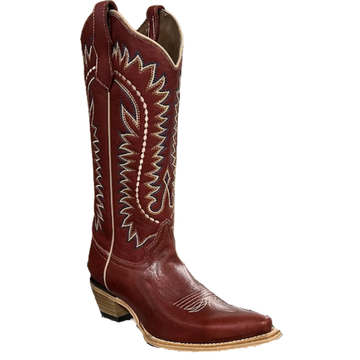 Circle G Ladies Embroidered Deep Red Western Boot