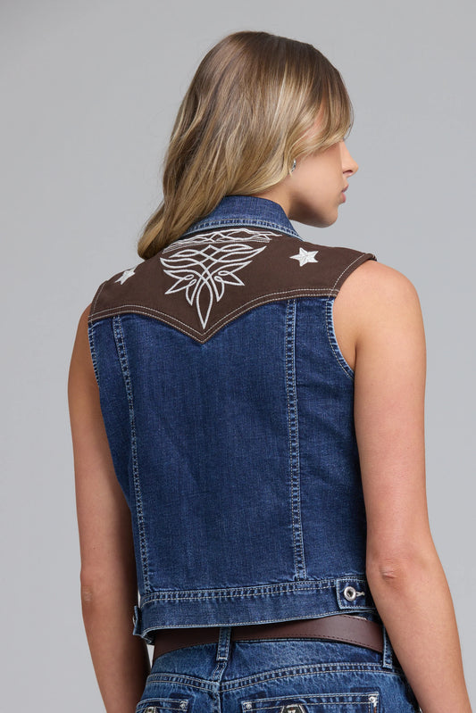 Grace in LA Women's Denim Vest