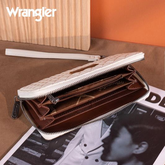 Wrangler Quilted Design RFID Wallet /Wristlet