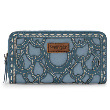 Wrangler Horseshoe Cutout Zip Around Jean Wallet
