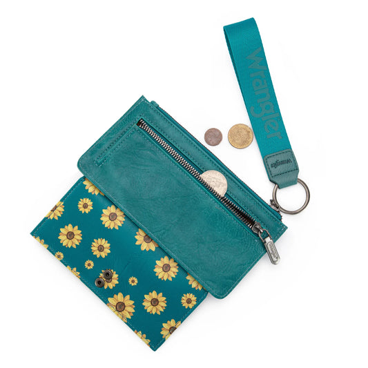 Wrangler Sunflower Print Card Wallet/Wristlet