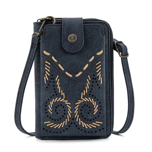 Wrangler Western Stitch RFID Phone Crossbody Wallet/Crossbody