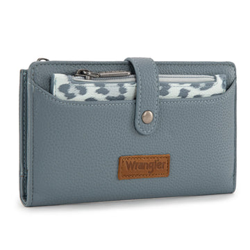 Wrangler Western Bi-Fold RFID Wallet/Wristlet With Detachable Pouch
