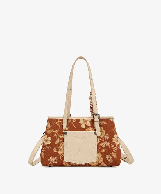 Wrangler Vintage Floral Print Canvas Shoulder Bag