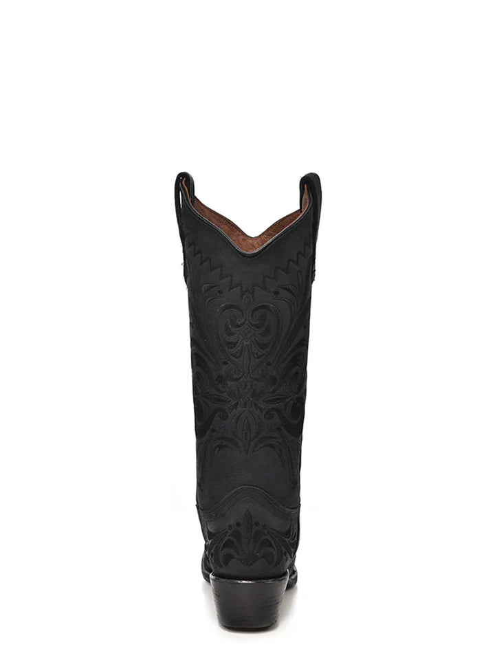 Circle G Women's Black Floral Snip Toe Boots