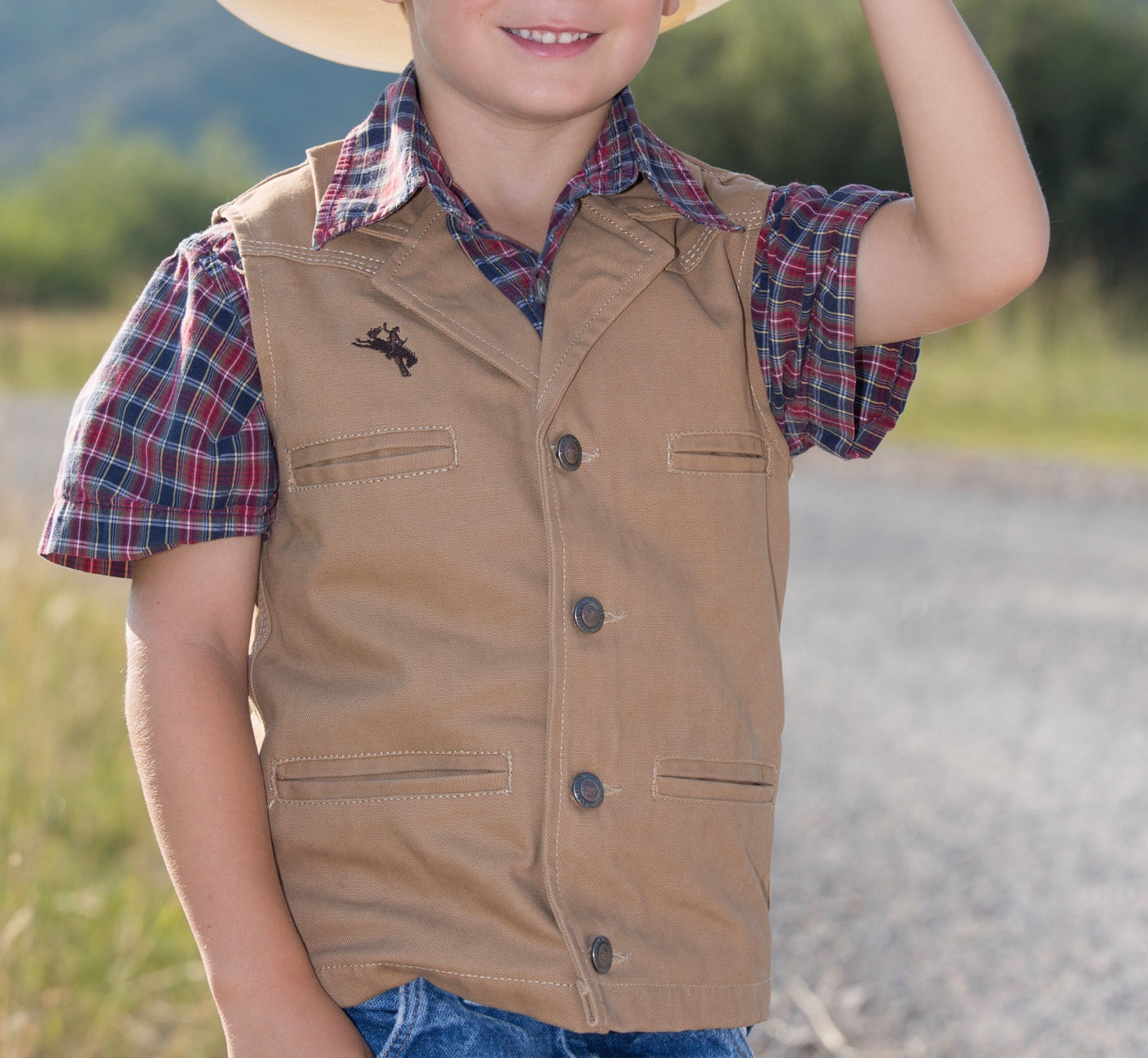 Wyoming Traders Boy's Bronco Canvas Vest