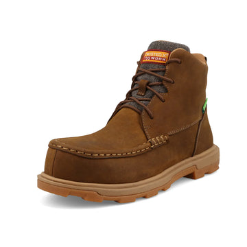 Twisted X Women's Distressed Saddle & Eco Dust 6" Ultralite X Work Boot