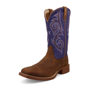 Twisted X 11" Tech X Boots-Distressed Saddle & Iris
